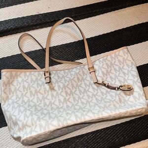 Cream Michael kors tote